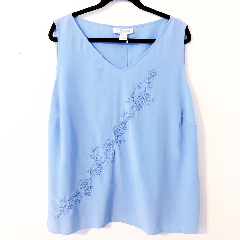 Diane Von Furstenberg Silk Assets Top Size 2X